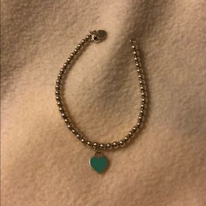 Tiffany Blue Heart Beaded Bracelet